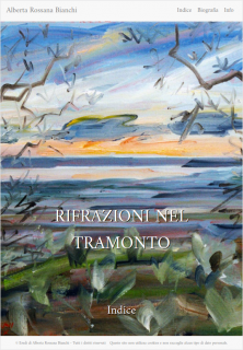 Uno screenshoot del sito Web della poetessa e scrittrice Alberta Rossana Bianchi